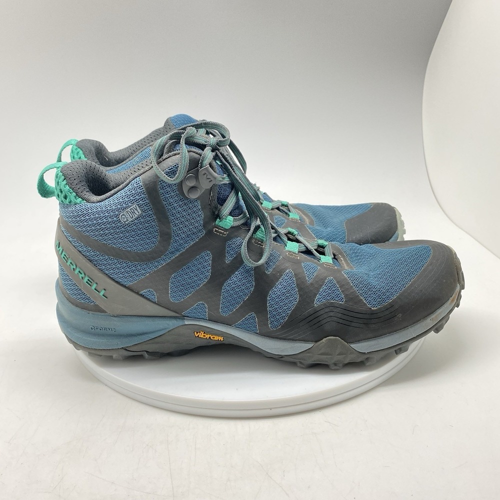Merrell Siren 3 Mid Boots Womens 10 Blue J65570 Hiking Trail WP Athletic Shoes